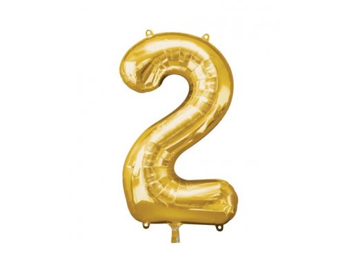 Supershape Balloon Number 2 Gold (100cm)