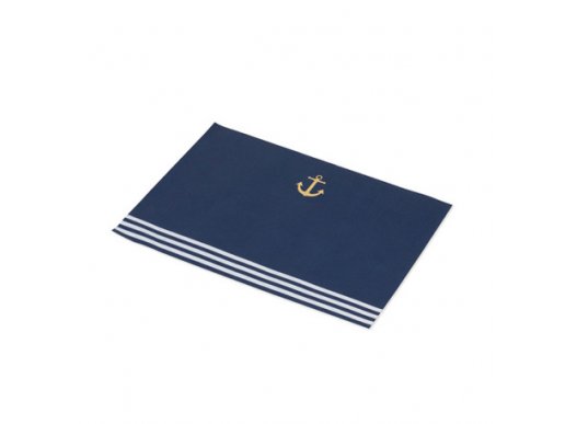 Gold Navy Paper Placemats with Gold Foiled Anchor (10pcs)
