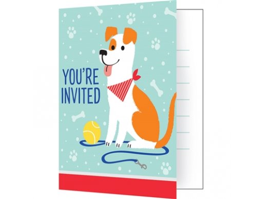 Dog Party Invitations (8pcs)