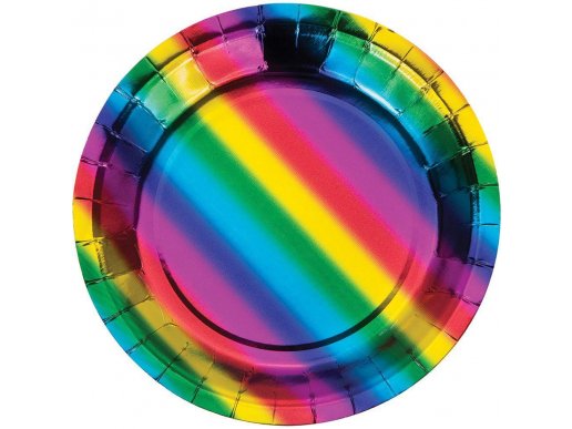 Rainbow Small Paper Plates (8pcs)
