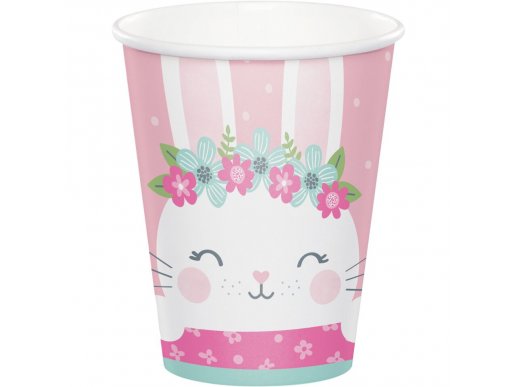 Pink Bunny Paper Cups (8pcs)