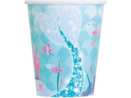 Mermaid Paper cups (8pcs)