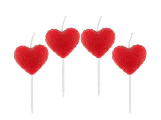 Heart Shaped Mini Cake Candles (4pcs)