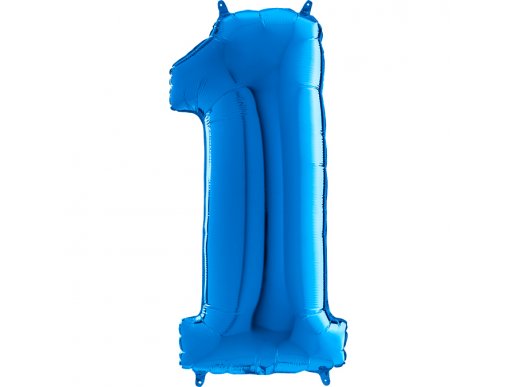 Supershape Balloon Number 1 Blue (100cm)