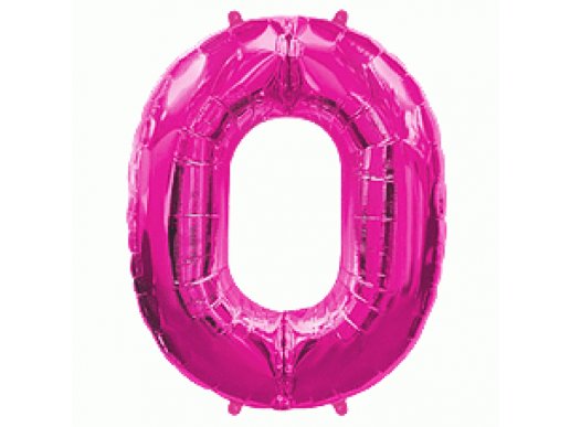 Supershape Μπαλόνι Αριθμός 0 Φούξια (100εκ)