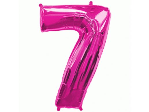 Supershape Μπαλόνι Αριθμός 7 Φούξια (100εκ)