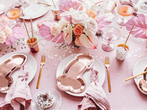 Rose Gold Willy Shaped Paper Plates (6pcs)