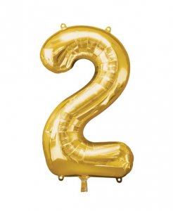 Supershape Balloon Number 2 Gold (100cm)