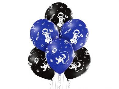Astronaute in Space Latex Balloons (6pcs)