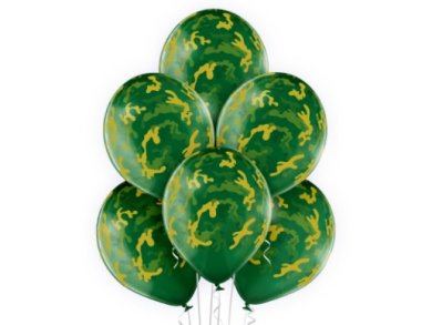 Camouflage Latex Balloons (6pcs)