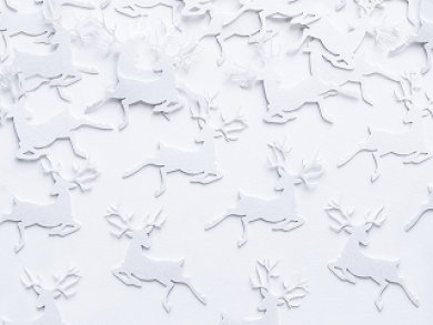 White Reindeers Confetti 20/pcs