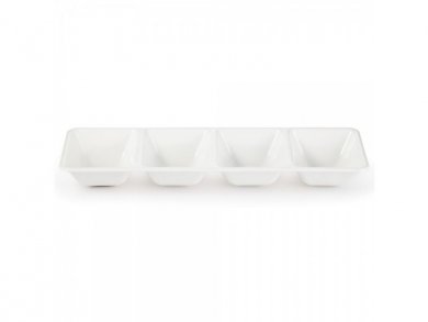 White 4places Tray (12,7cm x 40,64cm)