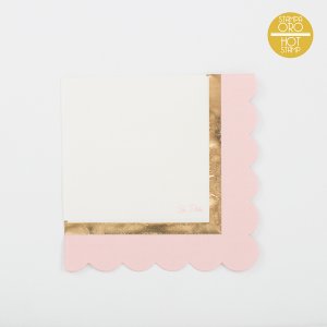 Chic Pink & Gold Foiled Luncheon Napkins (16pcs)