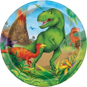 Dinosaur Small Paper Plates 8/pcs