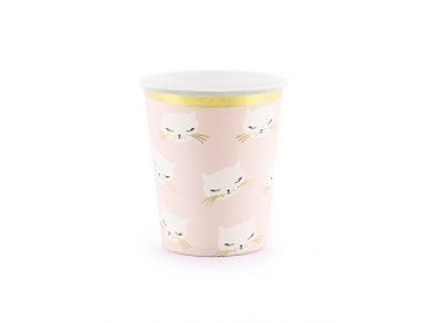 Meow Cats Pink Paper Cups 6/pcs