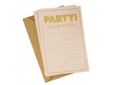 Pick and Mix Pink Party Invitations (10pcs)