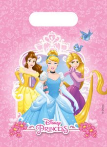 Disney Princess Plastic Party Bags 6/pcs