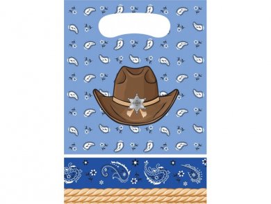 Blue Bandana Cowboy Loot bags (8pcs)