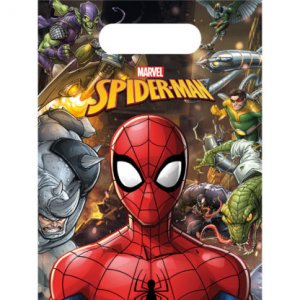 Spiderman Plastic Party Bags 6/pcs