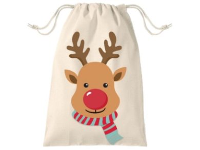 Reindeer Fabric Bag for Gifts (50cm x 80cm)