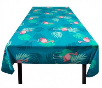Flamingo with Tropical Leaves Tablecover (130cm x 180cm)