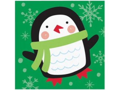 Welcome Winter Beverage Napkins with Penguin (16pcs)