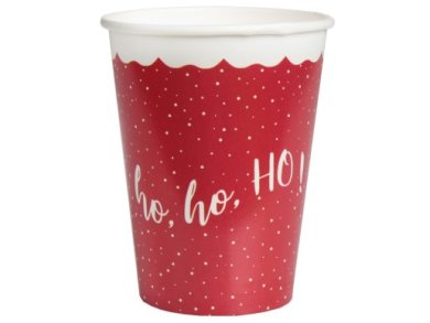Red Ho Ho Ho Paper Cups (10pcs)