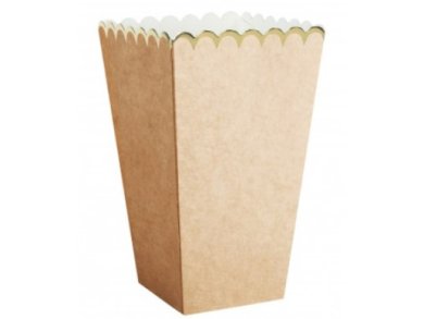Kraft Treat Boxes with Gold Foiled Edging (8pcs)