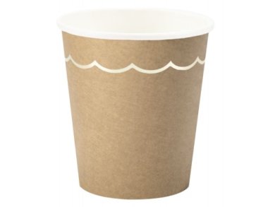 Kraft and Gold Paper Cups (8pcs)