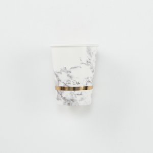 Scripted Marble White Paper Cups (8pcs)