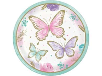 Butterfly Large Paper Plates (8pcs)