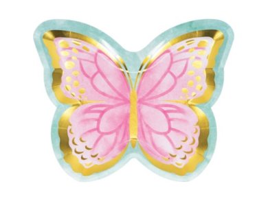 Butterfly Shaped Paper Plates (8pcs)