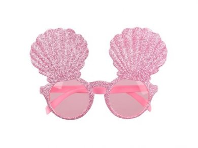 Pink with Glitter Glasses Shell