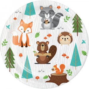 Wild Animals Small Paper Plates (8pcs)